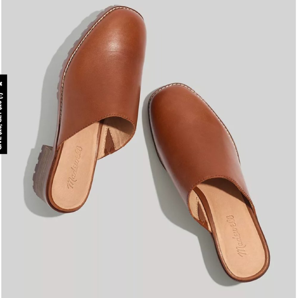 Madewell The Mindy Lugsole Mule in Leather (sz 8) (NWT)